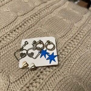 Set of 4 vintage 80’s earrings various brands